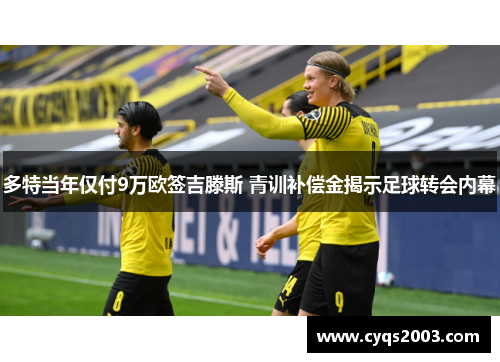 多特当年仅付9万欧签吉滕斯 青训补偿金揭示足球转会内幕